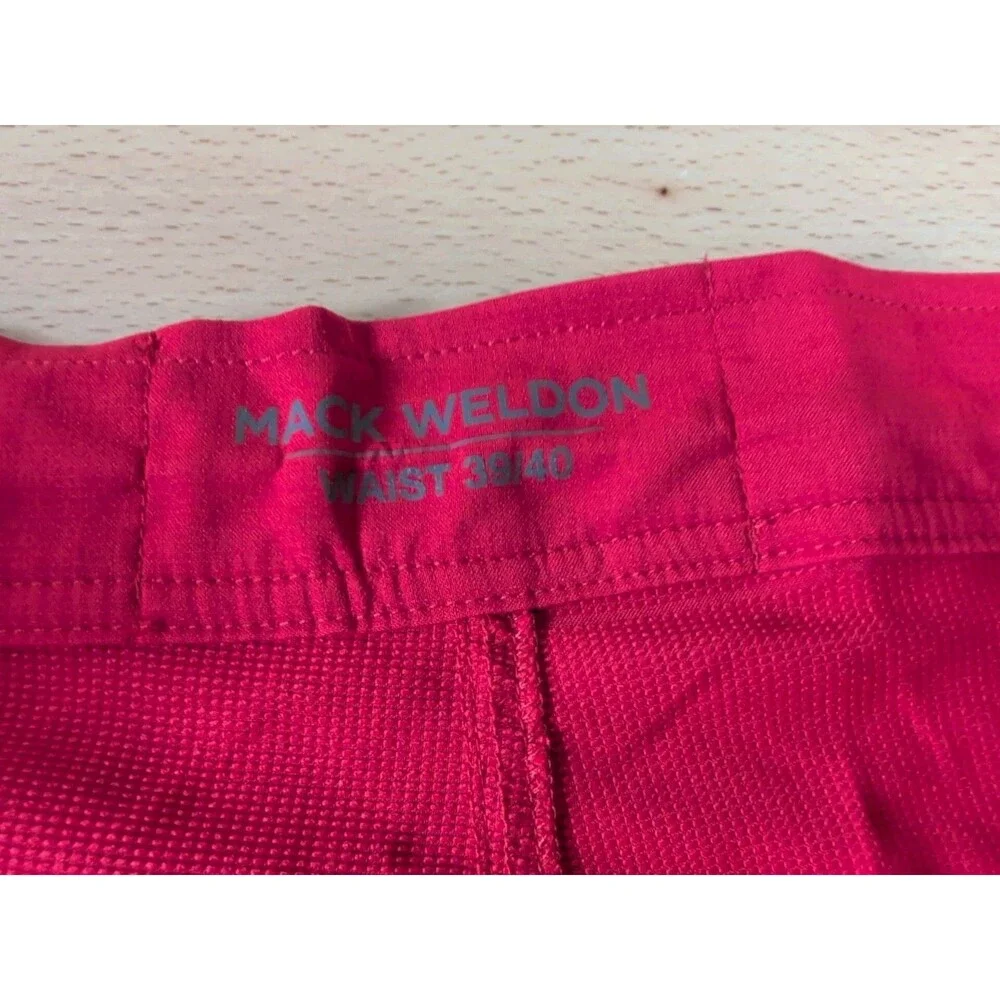 Mack Weldon Board Shorts Men's Size 39/40 Red Swim Trunks Quick Dry